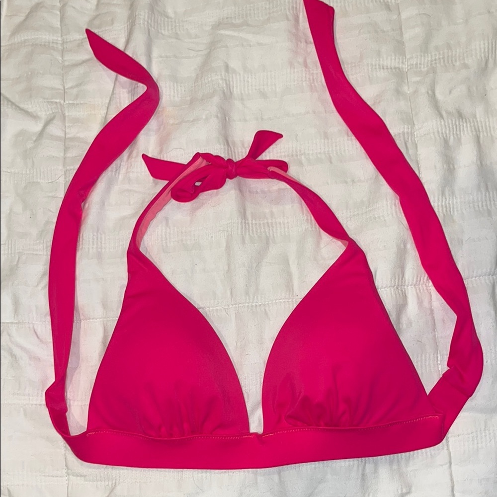 Victoria's Secret Hot Pink Halter Bikini Top